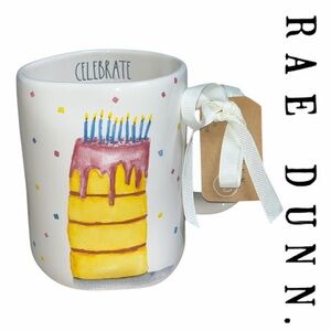 Rae Dunn Celebrate Mug with Cake Design